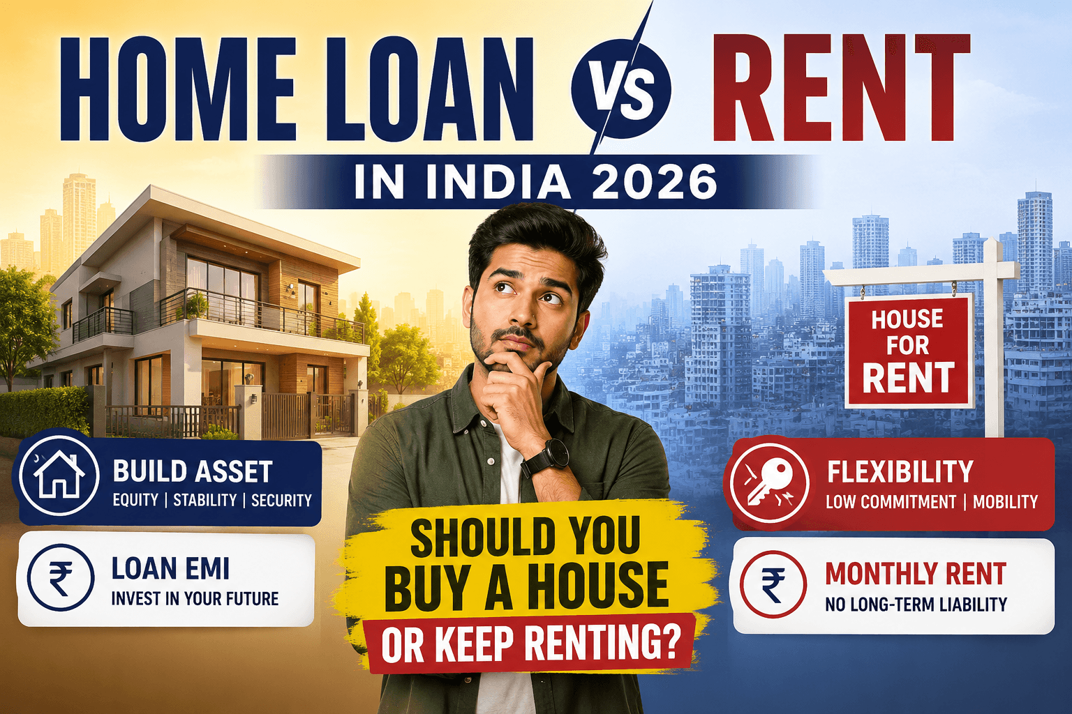 Home Loan vs Rent in India 2026: Should You Buy a House or Keep Renting?