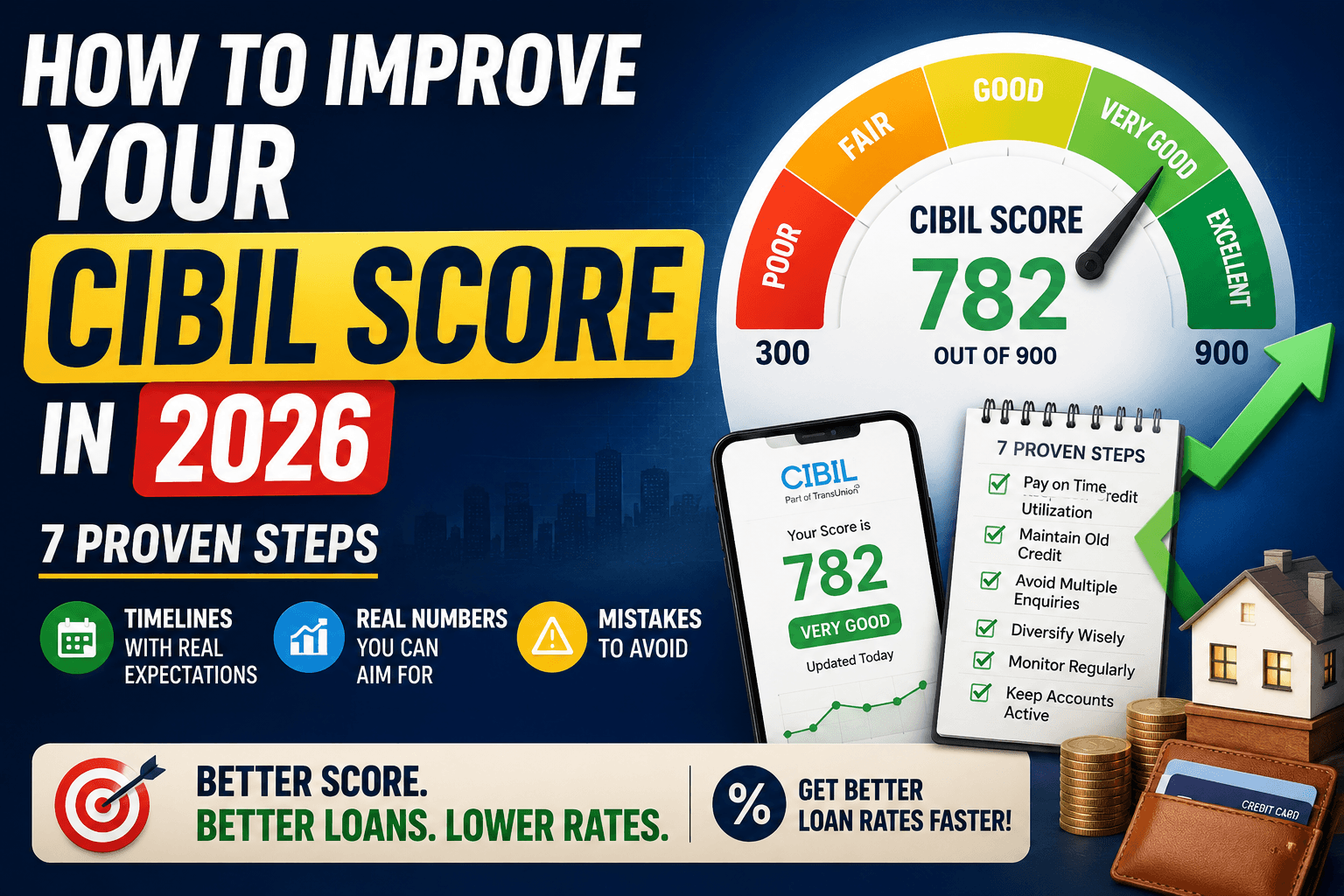 How to Improve Your CIBIL Score in 2026 — 7 Proven Steps